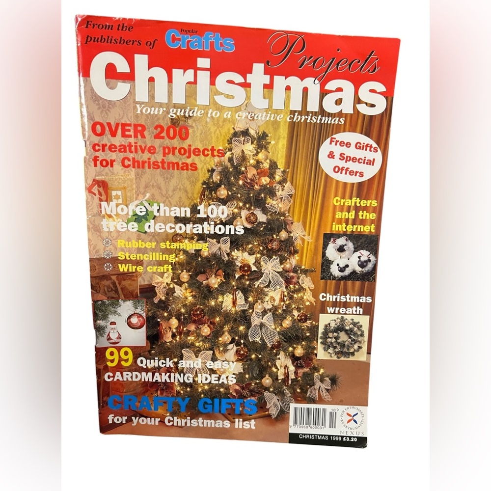 Vintage 1999 Popular Crafts Christmas Project Magazine 200+ Projects‎ Gifts